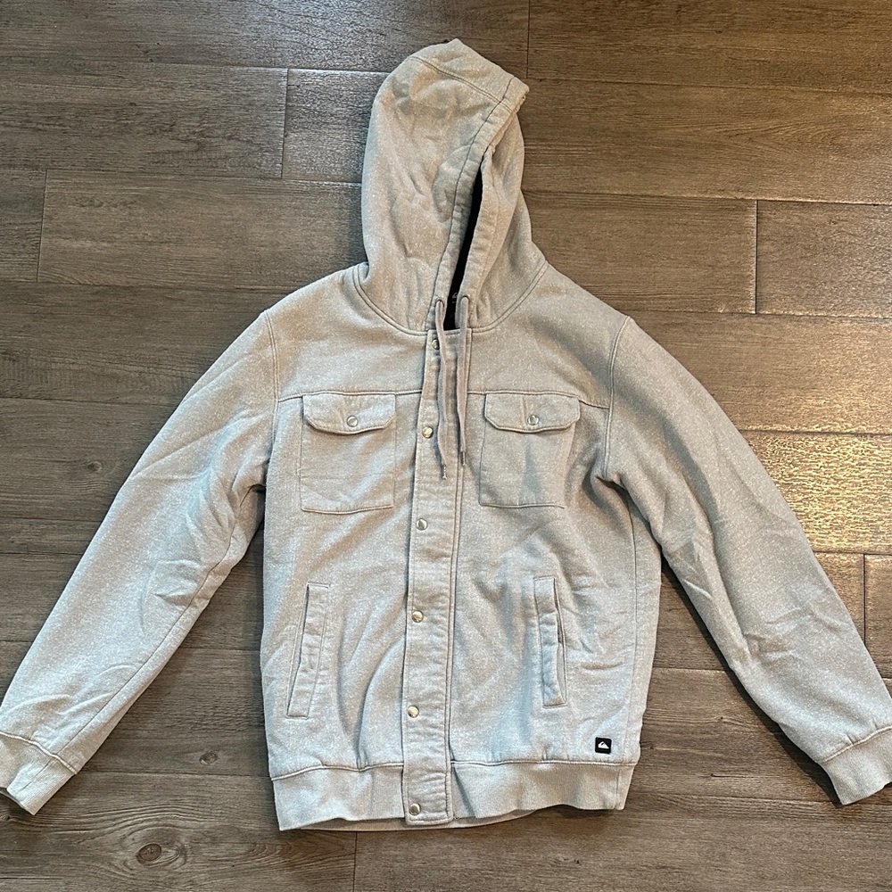 Quiksilver Light Gray Hooded Jacket